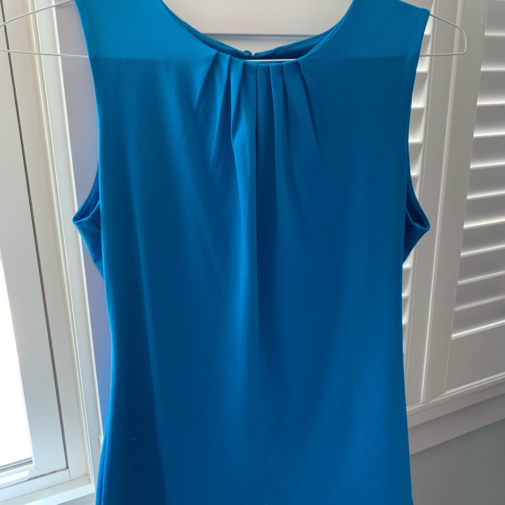 Bright blue top